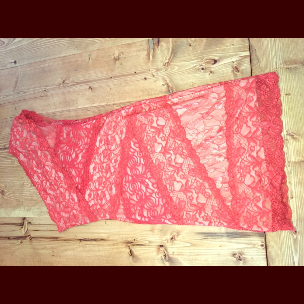 One shoulder lace dress